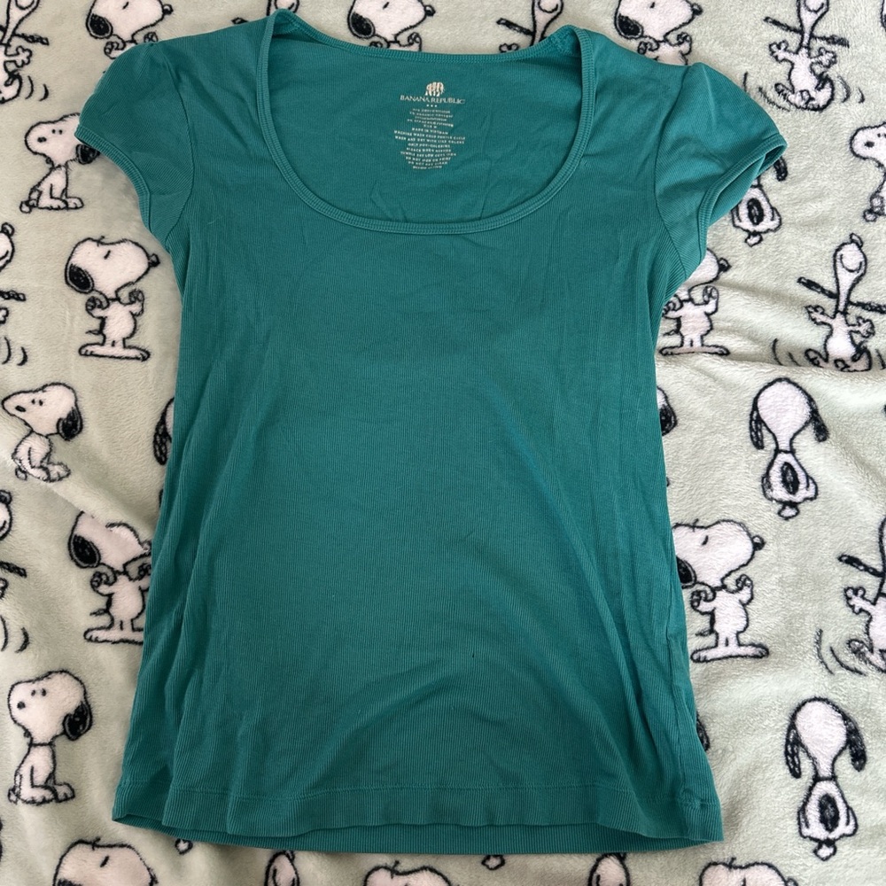 Banana Republic Teal Short Sleeve Tee